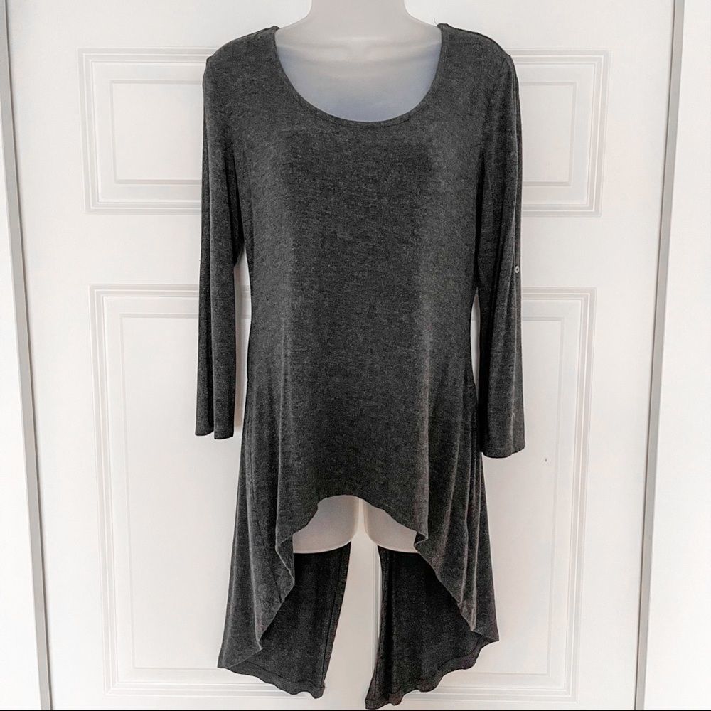 GRACE | High Low Top & Button Sleeves